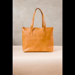 Able Yari Caramel Leather Tote